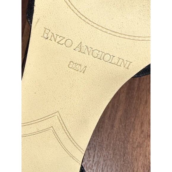 Enzo Angiolini Black and Gold Leather Ankle Strap Heels Size 8.5 EUC!!! - Picture 5 of 6